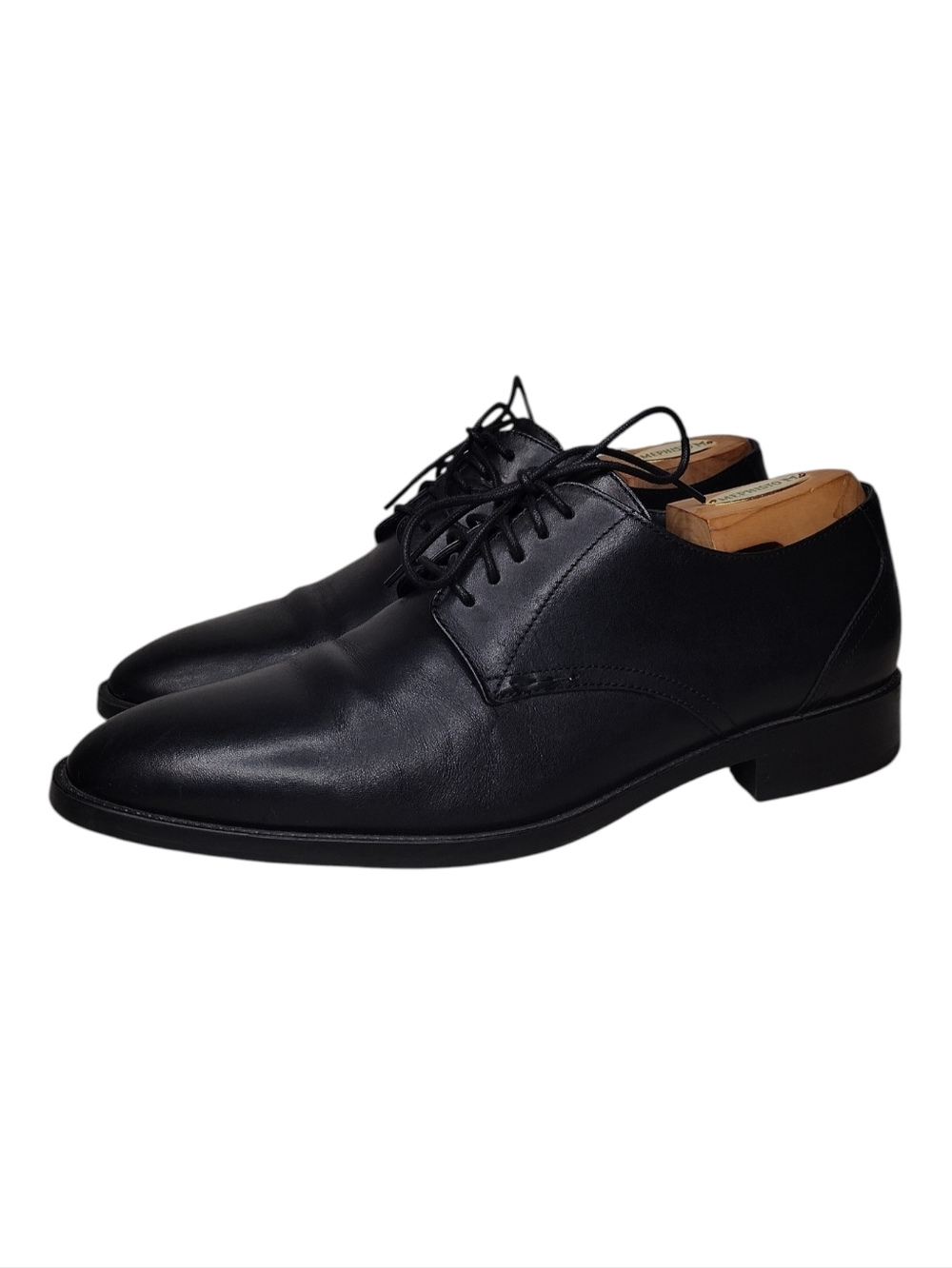 Cole Haan Black Leather Derby Oxfords Sz 10.5